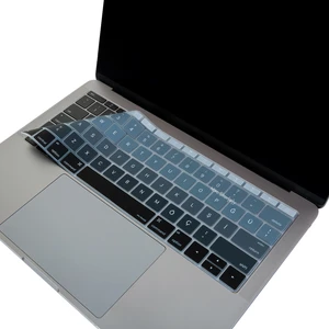 Laptop Macbook Pro Klavye Kılıf US-TR Harf Baskılı A1534 A1708 ile Uyumlu Ombre
