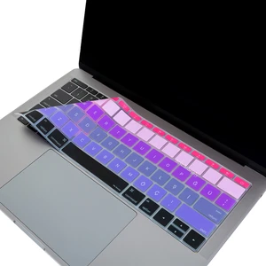Laptop Macbook Pro Klavye Kılıf US-TR Harf Baskılı A1534 A1708 ile Uyumlu Ombre