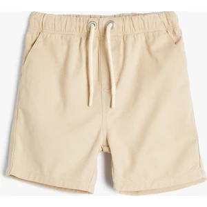 Bebek Basic Şort Beli Bağlamalı Pamuklu