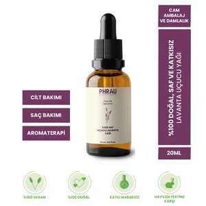 Saf Lavanta Uçucu Yağı 20 ml Geleneksel Yöntemlerle Üretilmiş Katkı Maddesi İçermez