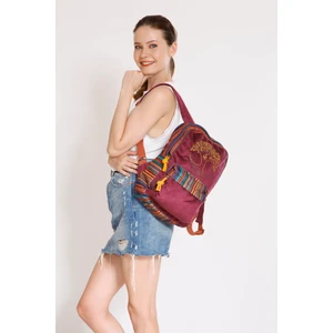 Street Bag Hayat Ağacı Nakışlı Etnik Otantik Bohem Sırt Çantası