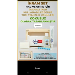 Kokusuz Ihram Seti Kokusuz Islak Mendil Kokusuz Pişik Kremi Kokusuz Sabun Kokusuz Ihram Şampuanı