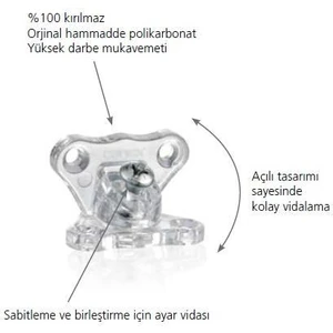 Gürçay Hırdavat Canex Açılı Çektirme Şeffaf T Bağlantı 50'li Paket