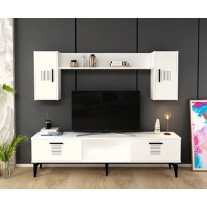 Cantek Dizayn Assimo Tv Ünitesi Takımı Beyaz-Beyaz
