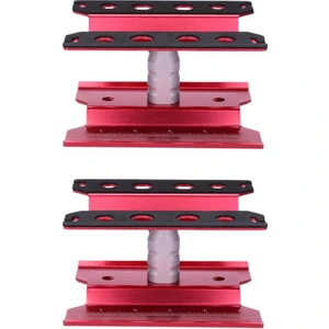 2x Metal Rc Araba Iş Istasyonu Çalışma Standı Onarımı 360 Derece Dönme 1/8 1/10 1/12 1/16 Ölçekli Modeller Kırmızı (Yurt Dışından)