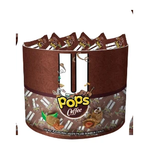U Pops Kahve Aromalı Sıvı Dolgulu Bonbon Şekerleme Silindir 5 gr x 200