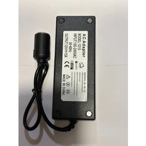 Araç Komprasörü Ev Adaptörü Araç Buzdolabı Ev Adaptörü 12 Volt 15 Amper Çakmak Çevirici