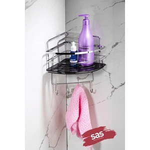 Yapışkanlı Ömür Boyu Paslanmaz Kristal Ayarlanabilir Raf Banyo Düzenleyici Şampuanlık LK-01 KSKK