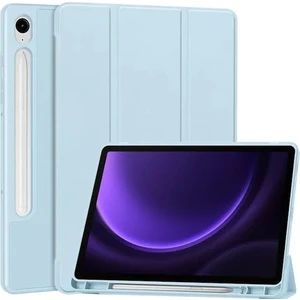 Samsung Galaxy Tab S9 Fe Deri Kılıf Üç Katlı Stant Kalem Yuvası Tablet Kapağı (Yurt Dışından)