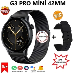 G3 Pro Mini 42MM Akıllı Saat Çift KORDONLU(2024 Yeni Model)