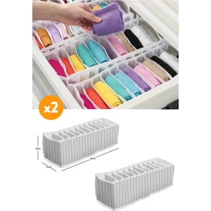 Esti 2 Adet - 11 Gözlü Çekmece Içi Akordiyon Organizer - Medium