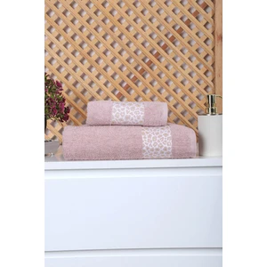 Mira Home 2 Parça Jakarlı Kadın-Erkek Banyo Havlu Takımı Leo 90X150 cm