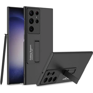 Heptek İletişim Samsung Galaxy S24 Ultra Kılıf Standlı Mat Görünümlü Ultra Zarif Tasarımlı Gösterişli Kapak (Stnd-Ays)