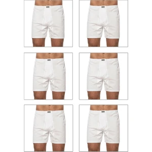 Özkan Underwear 0118 6'lı Paket  Erkek Pamuklu Ribana Paçalı Don