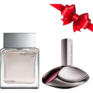 Calvin Klein Euphoria Men Edt Erkek Parfüm 100ML + Calvin Klein Euphoria Edp Kadın Parfüm 100ML Sevgililer Günü Özel 2li Hediye Seti