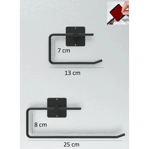 Yapışkanlı Metal Rulo Havluluk ve Tuvalet Kağıtlığı Wc Askılığı 2li Set