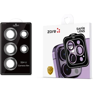 Case 4u Galaxy S24 Ultra Kamera Lens Koruyucu Cam Filmi Siyah