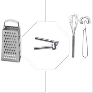 IKEA 2'li Çırpıcı+Çelik Rende+Çelik Sarımsak Ezici 3lü Set Pratik Mutfak Gereçleri