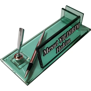 Masalık Büro Ofis Kalemlik M186 Yesıl Slv Masa Isimliği