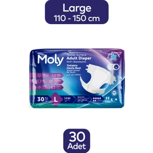 Tekstil Yüzeyli Large Büyük Boy Belbantlı Hasta Bezi 30 Lu Paket