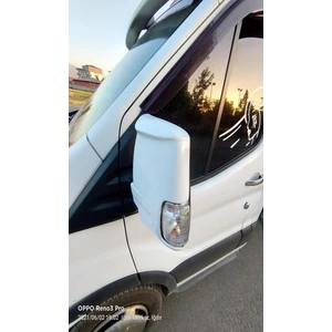 Ford Transit 2014-2025 Beyaz Boyalı Batman Yarasa Ayna Kapağı