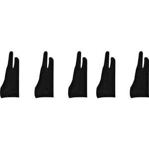 5'li Paket Sanatçı Eldivenleri Tablet Dijital Çizim Eldiveni Grafik Pad Için Iki Kalınlaşmak Avuç Içi Reddetme Eldiveni (M) (Yurt Dışından)