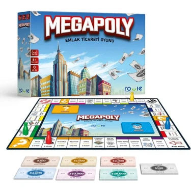 Route Megapoly Emlak Ticaret Oyunu 8 Yaş ve Üzeri İçin Eğlenceli Çok Oyunculu Strateji