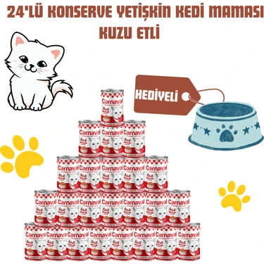 Carnaval Premium Yetişkin Kedi Konservesi Kuzu Etli 400 gr