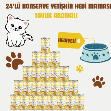 Carnaval Premium Yetişkin Kedi Konservesi Tavuklu 400 gr