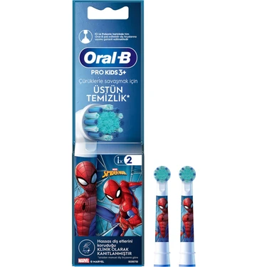 Oral-B Şarjlı Diş Fırçası Yedek Başlığı Spiderman 2 Adet