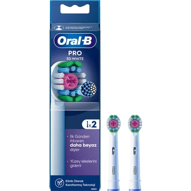 Oral-B Şarjlı Diş Fırçası Yedek Başlığı 3D White X-Filament 2 Adet