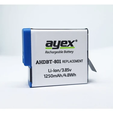 Ayex AHDBT-801 Batarya  Gopro Hero 8, 7, 6, 5