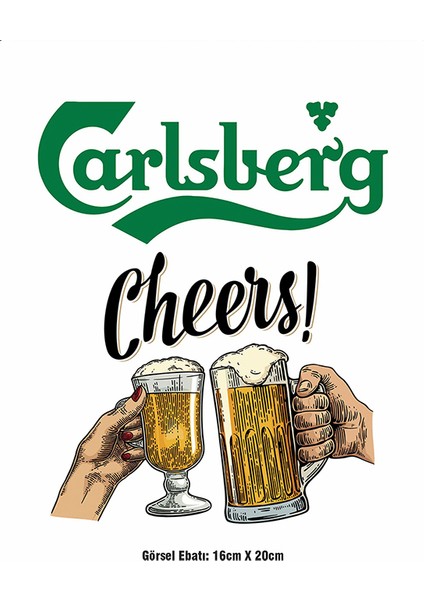 Carlsberg Cheers Ütü ile Yapışan Tekstil Dtf Baskı