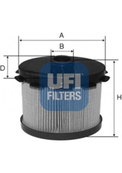 Ufı 26.688.00 Mazot Filtresi Scudo / 206 306 Partner Ym / Xsara C15 Berlıngo 1.9d Dw8 Uyumlu