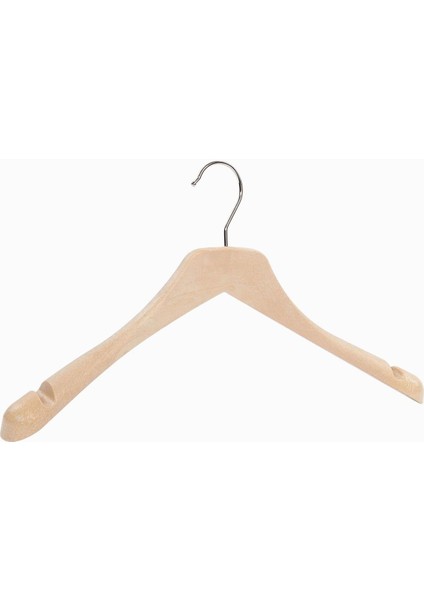 10'lu DCK 40cm Ahşap Görünümlü Dolgulu Plastik Üst Grup Askısı