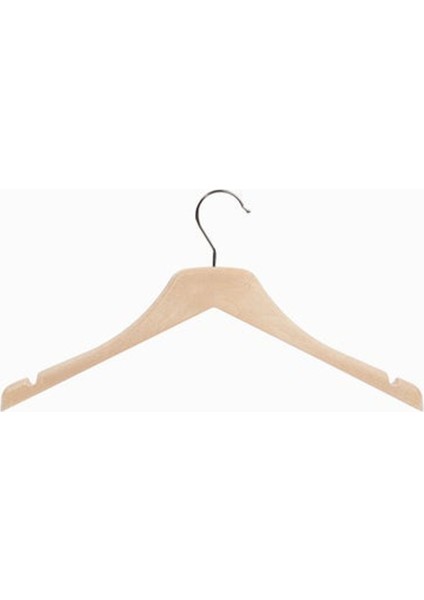 10'lu DCK 40cm Ahşap Görünümlü Dolgulu Plastik Üst Grup Askısı