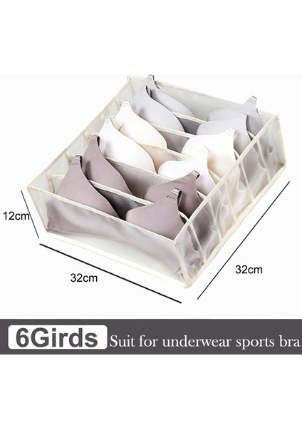 Bej 6 Kiriş Stili Dolap Çekmece Organizatörleri Sutyen Çorap Iç Çamaşırı Saklama Bölmesi Kutusu Katlanabilir Dolap Depolama Organizatör Yedek Giysi Kutusu (Yurt Dışından) fiyatları