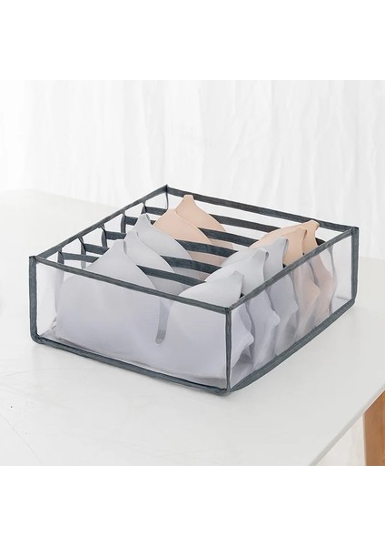 Kalın Gri 6 Izgara Stili Yeni Iç Çamaşırı Sutyen Organizatör Saklama Kutusu 2 Renkler Çekmece Dolap Organizatörleri Kutuları Iç Çamaşırı Atkı Çorap Sutyen Sıcak Satış (Yurt Dışından)