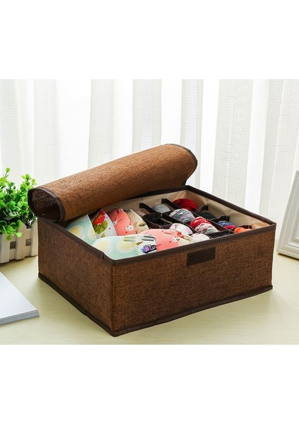 13IZGARALAR-MAVI Tarzı 13 Izgaralar Büyük Kapasiteli Sutyen Iç Çamaşırı Saklama Kutusu 8 Renk Katlanabilir Dolap Düzenleme Kutusu Saf Renk Ev Depolama Gereçleri (Yurt Dışından) fiyatları