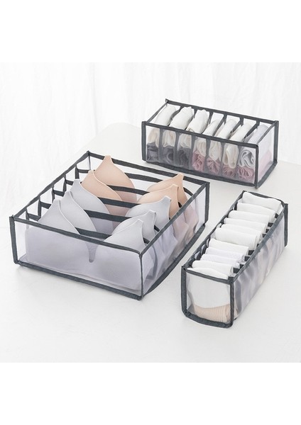 Gray 11 Grids Style Giysiler Için Yıkanabilir Iç Çamaşırı Depolama Organizatör Ayrılmış Çorap Şort Sutyen Saklama Kutusu Bölücü Dolap Dolap Organizatör Çekmece (Yurt Dışından) indirimleri