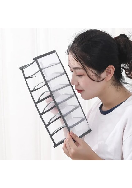 7 Izgara Gri Stil Sutyen Organizatör Kutusu Yurdu Ev Dolap Çekmece Organizatörleri Iç Çamaşırı Sutyen Çorap Dolabı Ayrılmış Katlanabilir Saklama Kutusu (Yurt Dışından) modelleri
