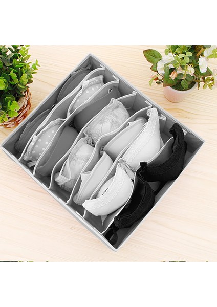 Bej x 6 Izgara Stili Çekmece Iç Çamaşırı Düzenleyici Dolap Çekmecesi Sütyen Külot Dokumasız Kumaş Saklama Tutacağı Kutu, Gri, Izgara (Yurt Dışından) fırsatları