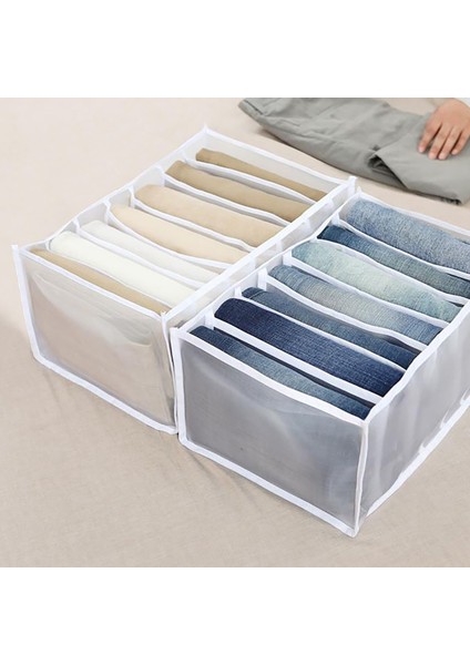 Beyaz M Stili Dolap Katlanabilir Iç Çamaşırı Depolama Organizatör Depolama Bölücüler Çekmece Organizatör Çorap Giysiler Için 7 Izgara Kutusu Ayrılmış Çorap (Yurt Dışından) indirimleri