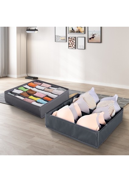 Gri 6 Izgara Stili 2021 Katlanır Klozet Organizatör Sutyen Saklama Kutuları Iç Çamaşırı Giysi Ayrılmış Organizatör Çekmece Bölücü Ev Kravatları Çorap Yurdu (Yurt Dışından) fiyatları