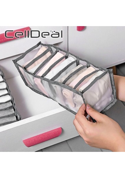 Beyaz 7 Izgara Stili 3 Renk Katlanabilir Iç Çamaşırı Sutyen Çorap Külot Çekmecesi Dolap Organizatör Kutuları Iç Çamaşırı Için Atkı Çorap Sutyen Ev Çekmece Bölücü (Yurt Dışından) fırsatları