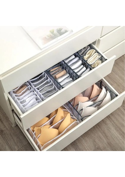 Beyaz 7 Izgara Stili Çorap Için Yurt Klozet Organizatörü Ev Ayrılmış Iç Çamaşırı Saklama Kutusu 7 Izgaralar Sutyen Organizatörü Katlanabilir Çekmece Organizatörü (Yurt Dışından) modelleri