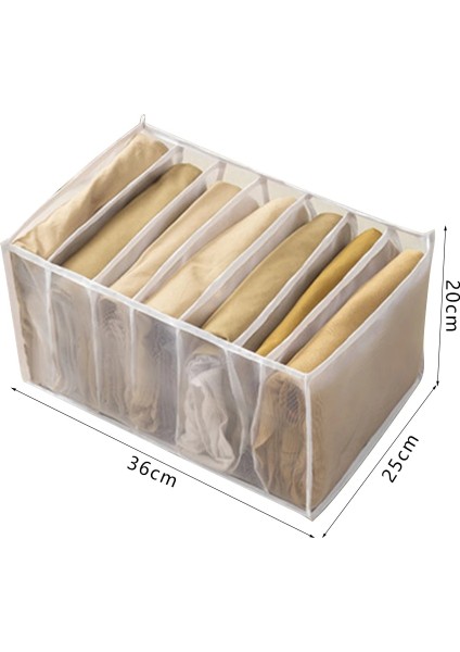 B Beyaz 7 Izgara Stili Dolap Organizatör Iç Çamaşırı Çorap Ev Kabine Bölücü Saklama Kutusu Giysiler Için Depolama Organizatör Katlanabilir Çekmece Organizatör (Yurt Dışından) fiyatları