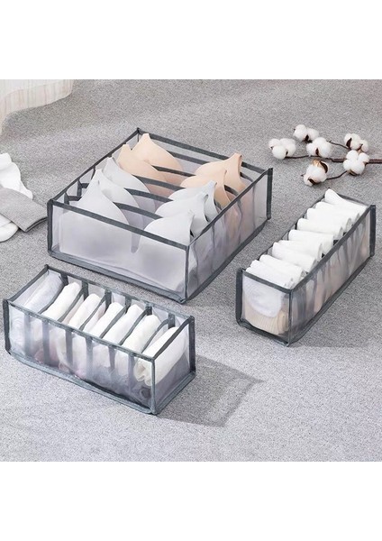 7 Izgaralı Gri L Stili Yeni Ev Iç Çamaşırı Için Katlanabilir Dolap Organizatör Pamuklu Iç Çamaşırı Saklama Kutusu Çorap Sutyen ve Külot Çekmece Organizatör Çekmeceler (Yurt Dışından) indirimleri