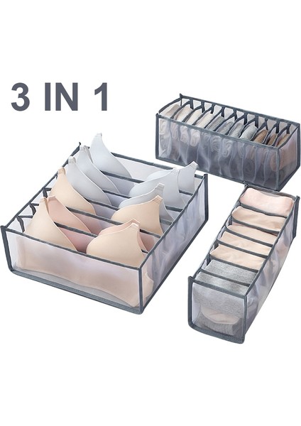 3'ü 1 Arada Stil Sutyen Iç Çamaşırı Depolama Organizatör Çekmece Dolap Organizatörleri Iç Çamaşırı Atkılar Için Bölücü Kutular Çorap Kot Saklama Kutuları Yıkanabilir (Yurt Dışından) fiyatları