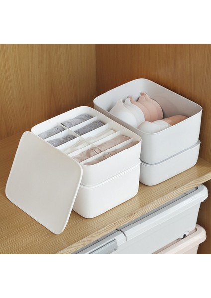 Beyaz Kapak Stili 1grid 10GRIDGRID Iç Saklama Kutusu Ev Yurdu Yatak Odası Plastik Dolap Çekmece Organizatör Sutyen Çorap Makyaj Için (Yurt Dışından) fiyatları
